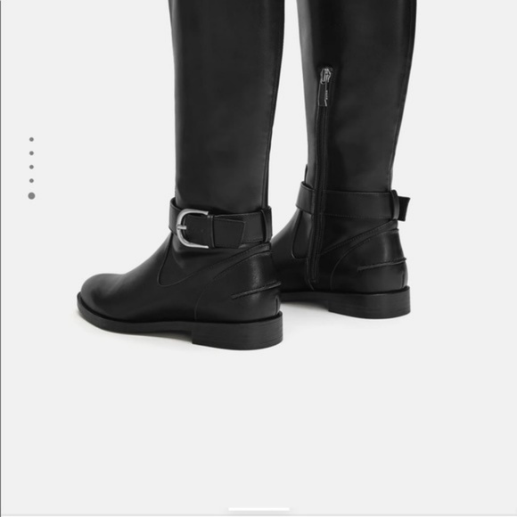 Zara flat boots with buckle - Picture 3 of 6